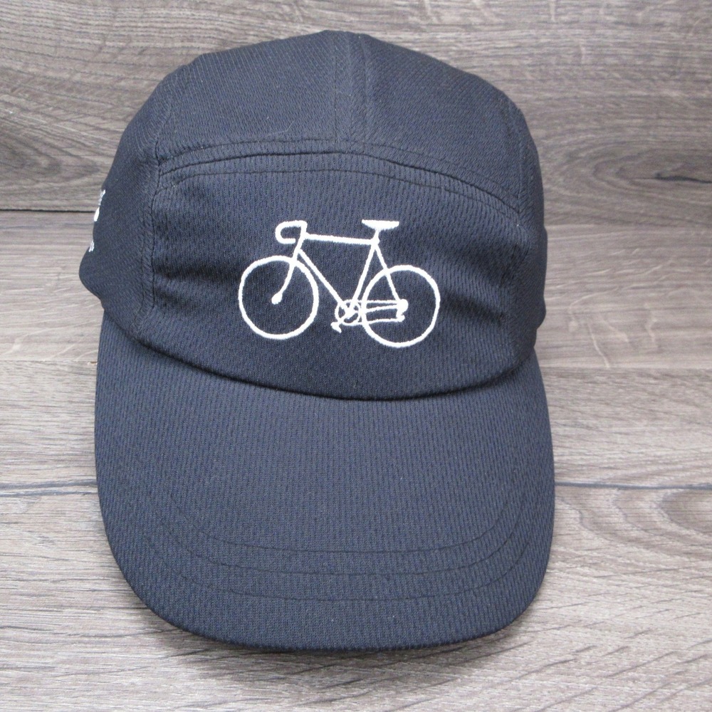 Headsweats Hat Cap Mens Strap Back Black Performance Bicycle Cycling Running
